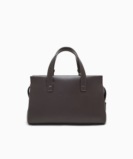 Borsa shopping con doppi manici e logo