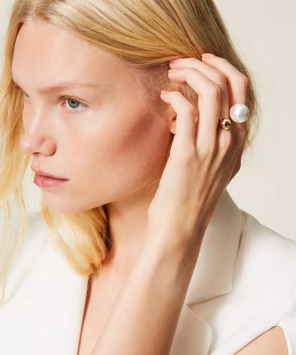 Anello con perla - Piedi Folli