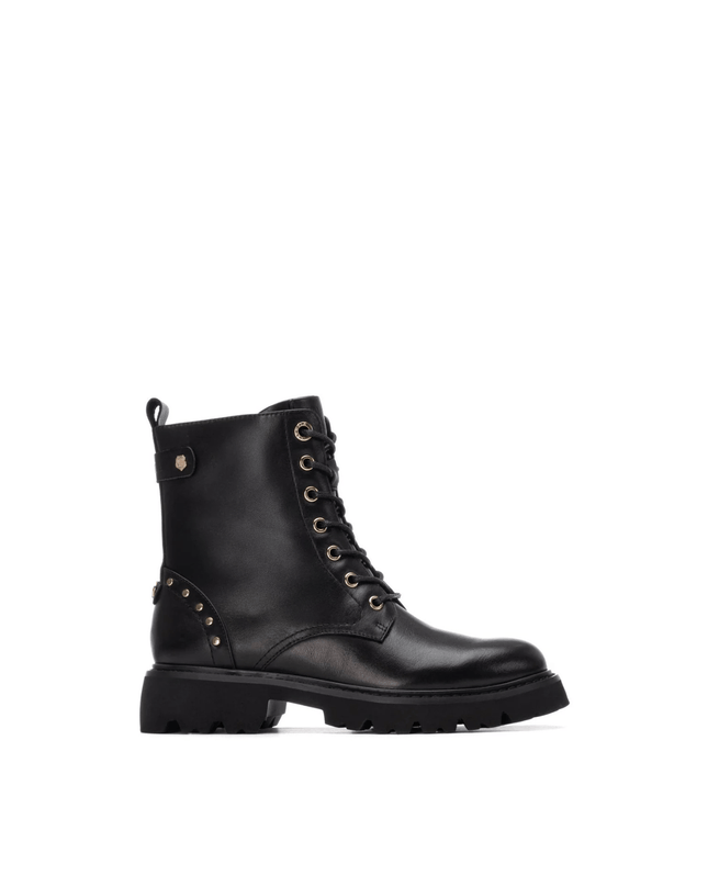 Anfibi in pelle nero - Piedi Folli