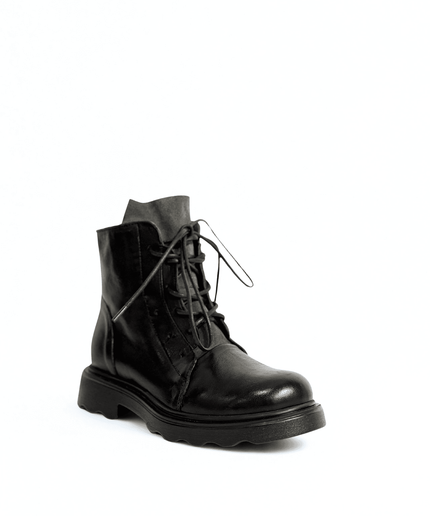 Anfibio nero in pelle - Piedi Folli