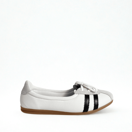 Ballerina a scarpa bianco/nero - Piedi Folli