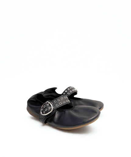 Ballerina in pelle nero - Piedi Folli