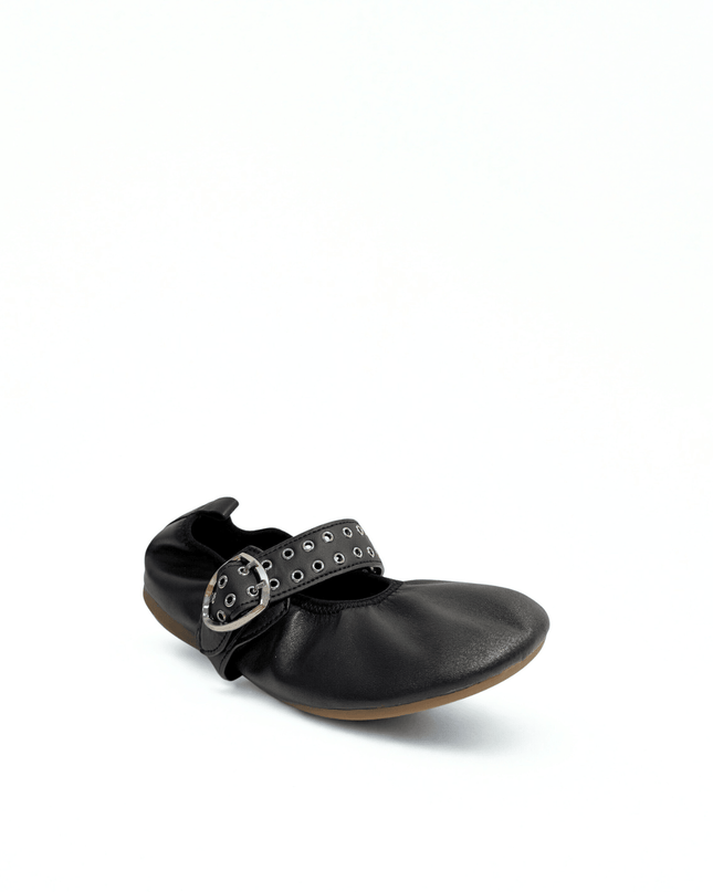 Ballerina in pelle nero - Piedi Folli