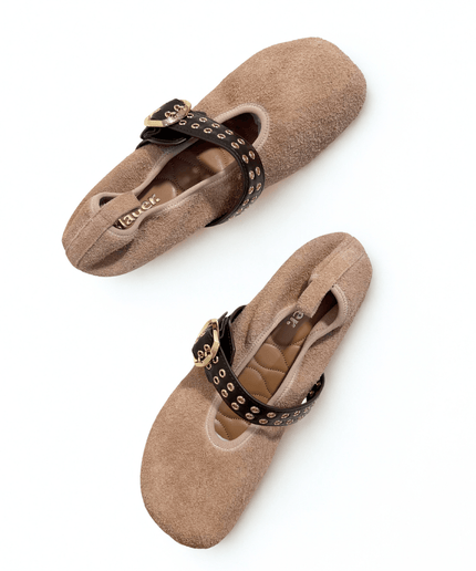 Ballerina in pelle old rose - Piedi Folli