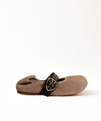 Ballerina in pelle old rose - Piedi Folli