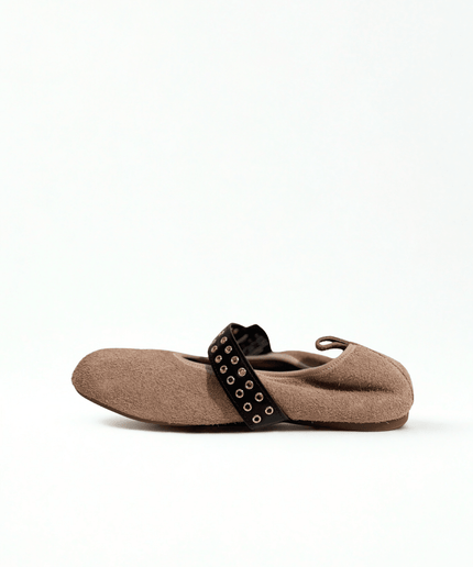 Ballerina in pelle old rose - Piedi Folli