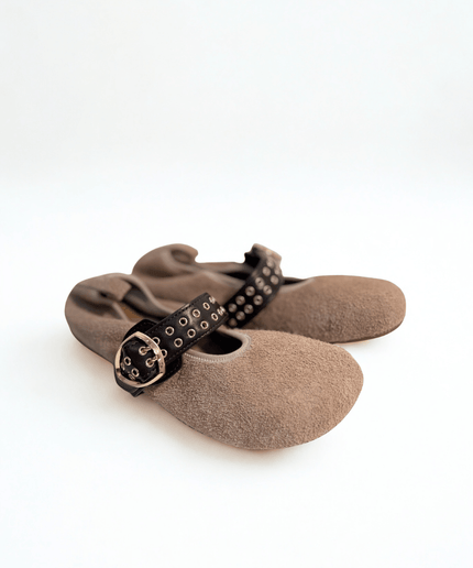 Ballerina in pelle old rose - Piedi Folli