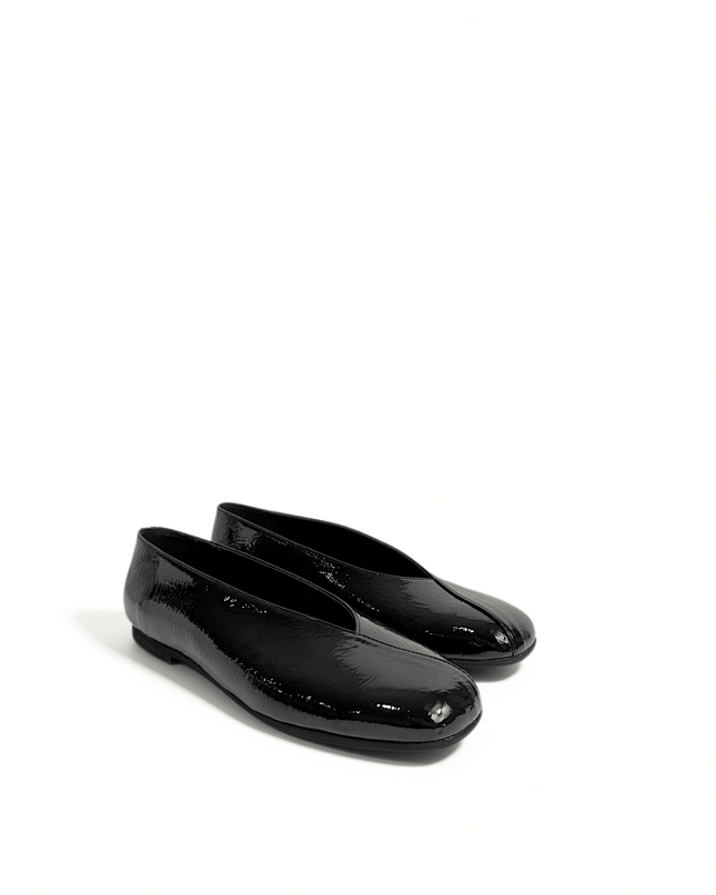 Ballerina in vernice nero - Piedi Folli