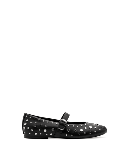 Ballerina nera con borchie - Piedi Folli