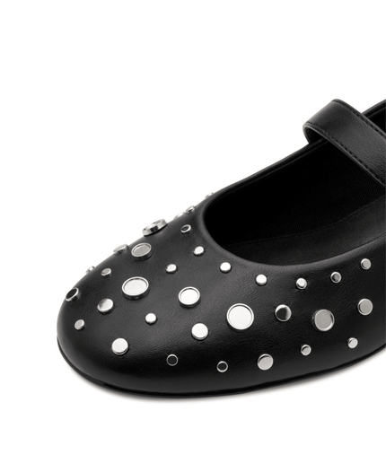 Ballerina nera con borchie - Piedi Folli