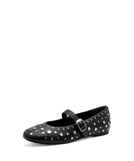 Ballerina nera con borchie - Piedi Folli