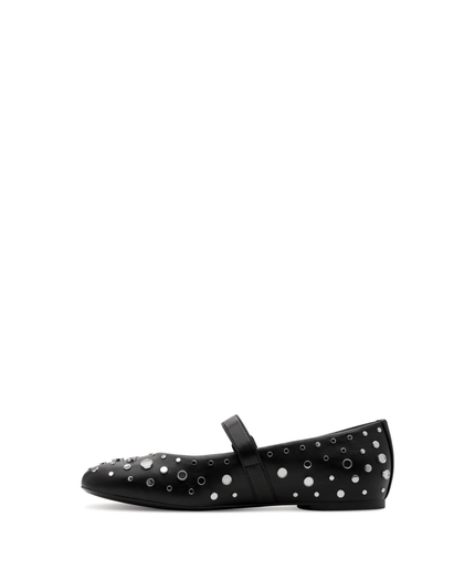 Ballerina nera con borchie - Piedi Folli