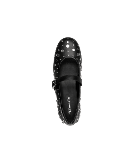 Ballerina nera con borchie - Piedi Folli