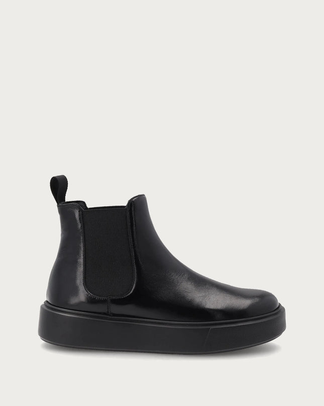 Beatles sporty Donna in pelle lucida nera - Piedi Folli