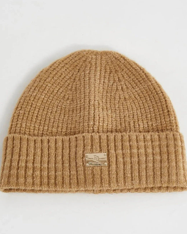 Berretto beanie beige in maglia - Piedi Folli