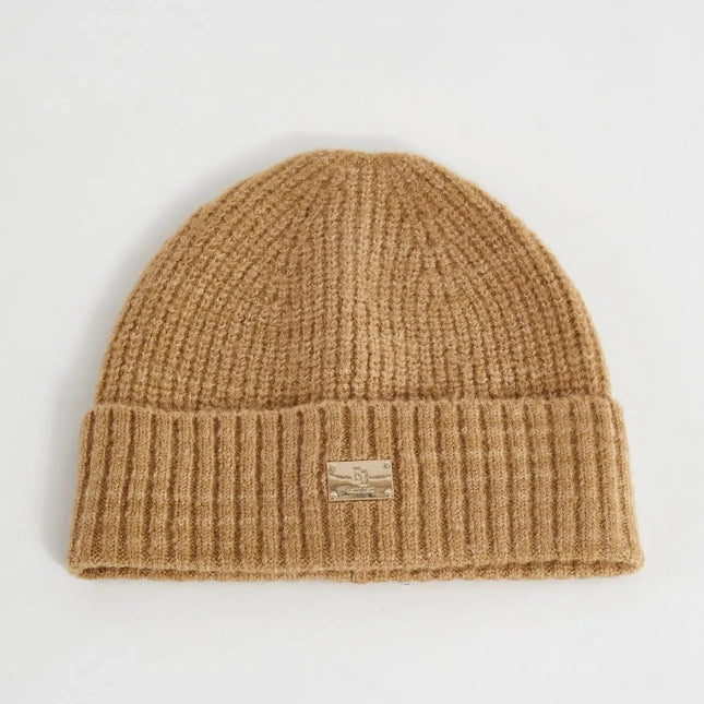 Berretto beanie beige in maglia - Piedi Folli