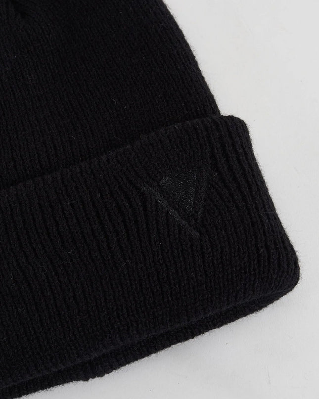 Berretto beanie nero in maglia - Piedi Folli