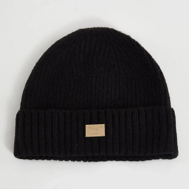 Berretto beanie nero in maglia - Piedi Folli