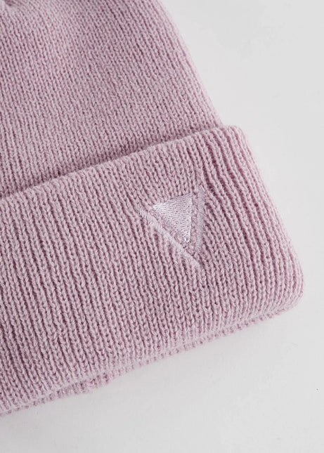 Berretto beanie rosa in maglia - Piedi Folli