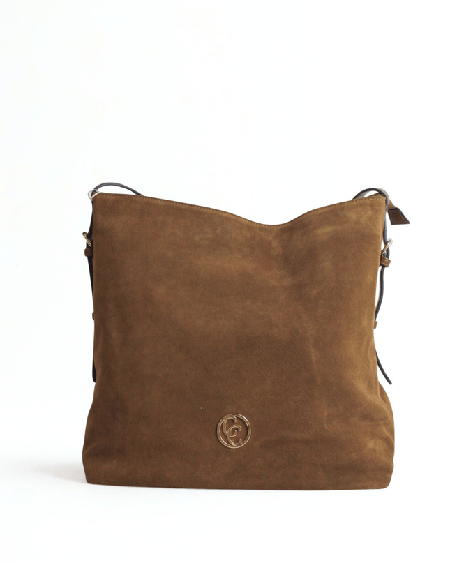 Borsa a sacca in pelle scamoscata - Piedi Folli