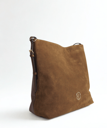Borsa a sacca in pelle scamoscata - Piedi Folli