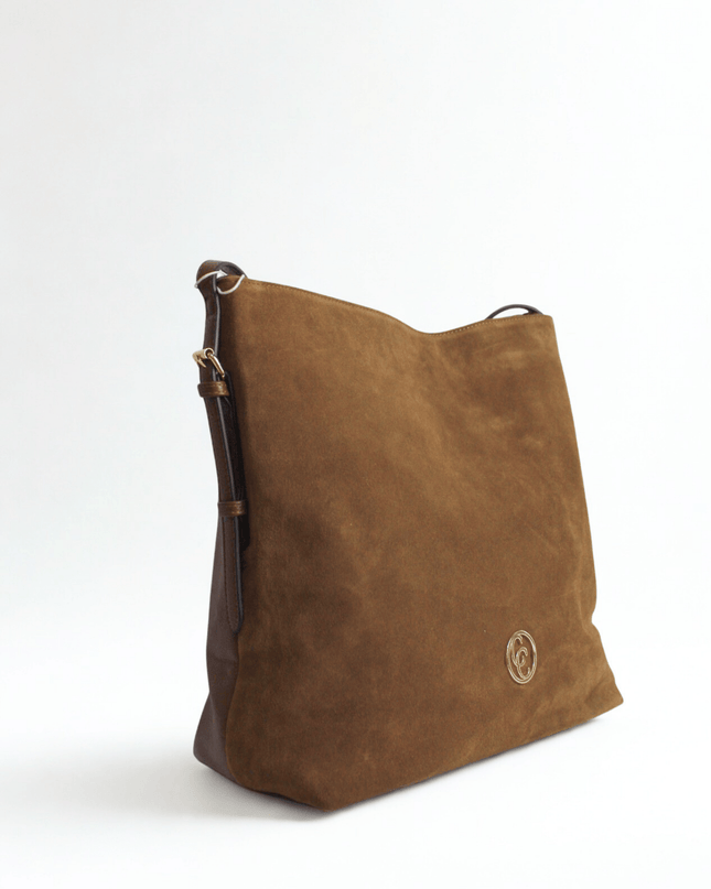 Borsa a sacca in pelle scamoscata - Piedi Folli