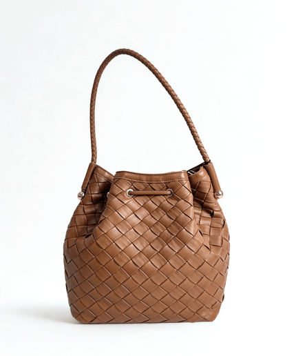 Borsa a secchiello cuoio - Piedi Folli