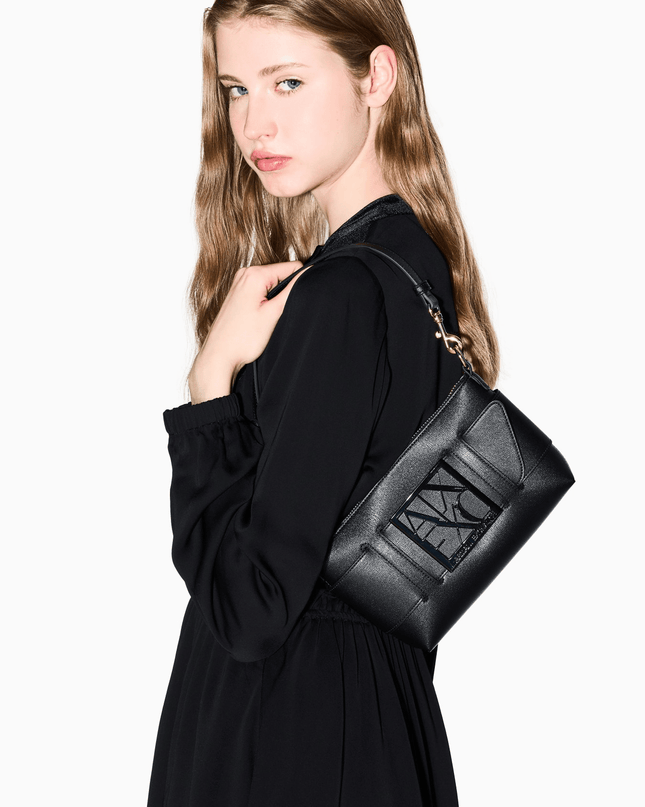 Borsa a spalla color block con maxi - logo - Piedi Folli