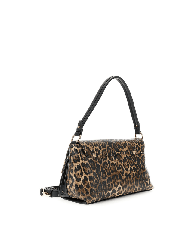 Borsa a spalla con leopardo animalier - Piedi Folli