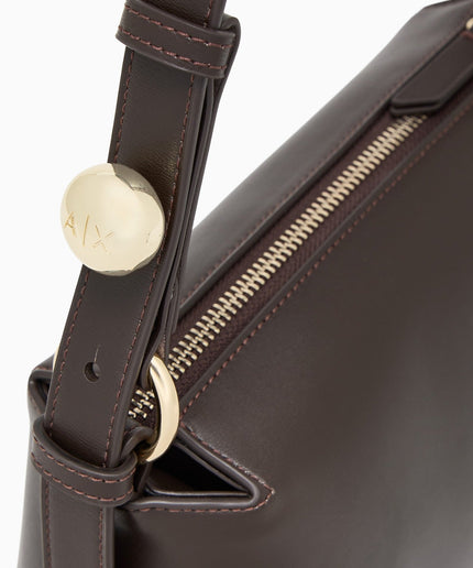 Borsa a spalla con tracolla regolabile e logo - Piedi Folli