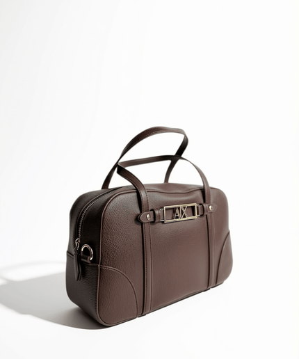 Borsa Bauletto con doppi manici e logo in metallo - Piedi Folli