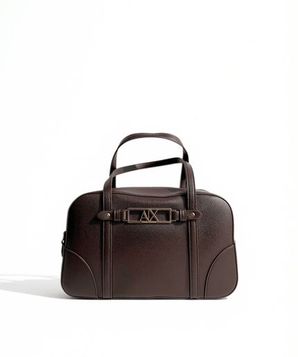 Borsa Bauletto con doppi manici e logo in metallo - Piedi Folli