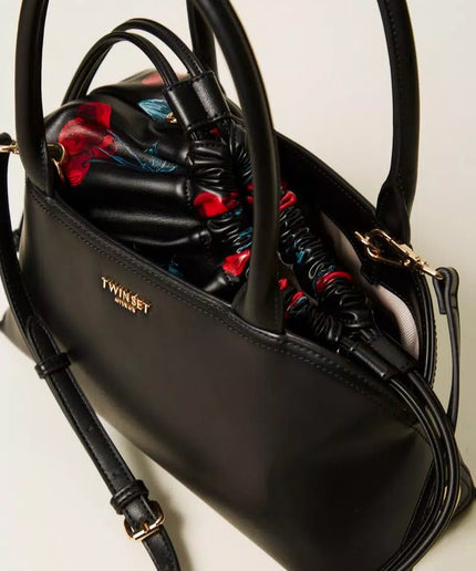 Borsa bauletto con pochette stampata - Piedi Folli