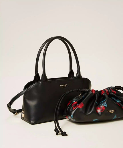 Borsa bauletto con pochette stampata - Piedi Folli