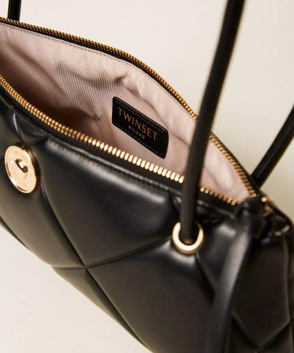 Borsa bauletto quilted con logo - Piedi Folli