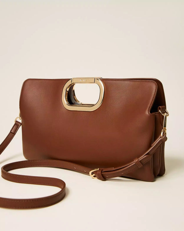 Borsa clutch Lila con manico logato - Piedi Folli