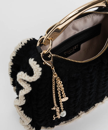 Borsa Croissant in maglia crochet - Piedi Folli