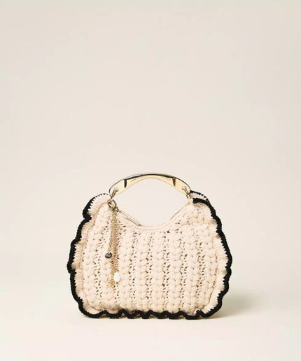 Borsa Croissant in maglia crochet - Piedi Folli