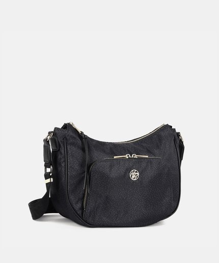 Borsa Hobo Donna Cloud In Tessuto Logato - Piedi Folli