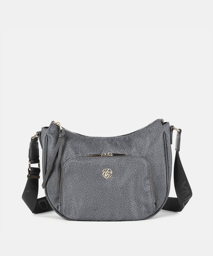 Borsa Hobo Donna Cloud In Tessuto Logato - Piedi Folli