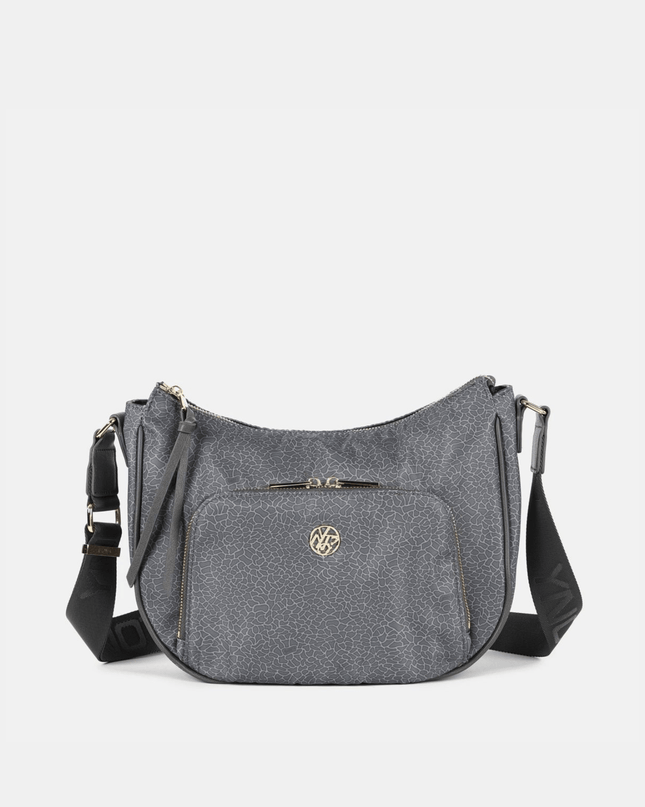 Borsa Hobo Donna Cloud In Tessuto Logato - Piedi Folli