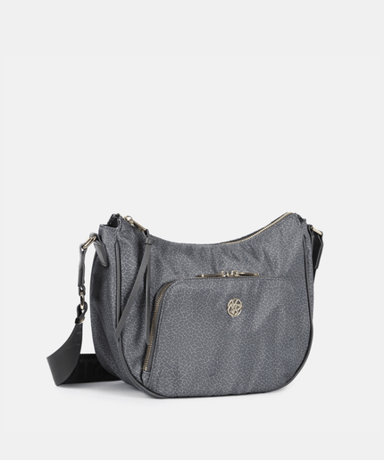 Borsa Hobo Donna Cloud In Tessuto Logato - Piedi Folli