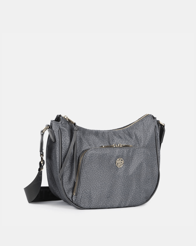 Borsa Hobo Donna Cloud In Tessuto Logato - Piedi Folli