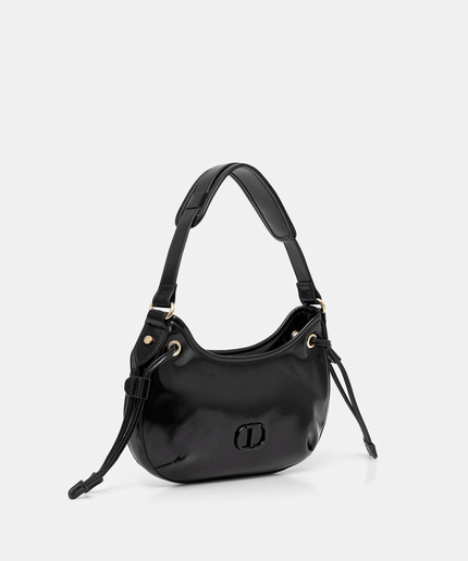 Borsa hobo 'Glossy' con stringhe - Piedi Folli