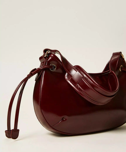 Borsa hobo 'Glossy' con stringhe - Piedi Folli