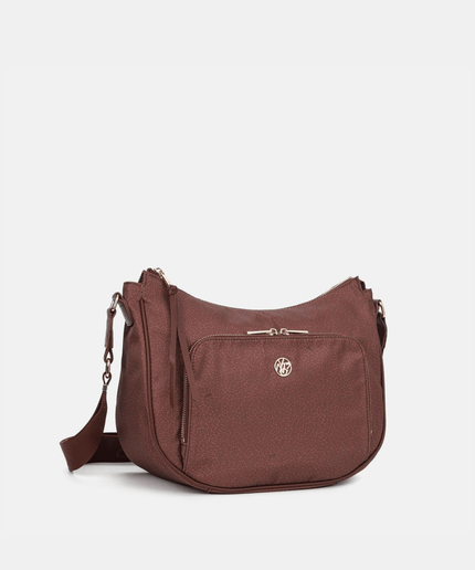 Borsa Hobo Large Donna Cloud In Tessuto Logato - Piedi Folli