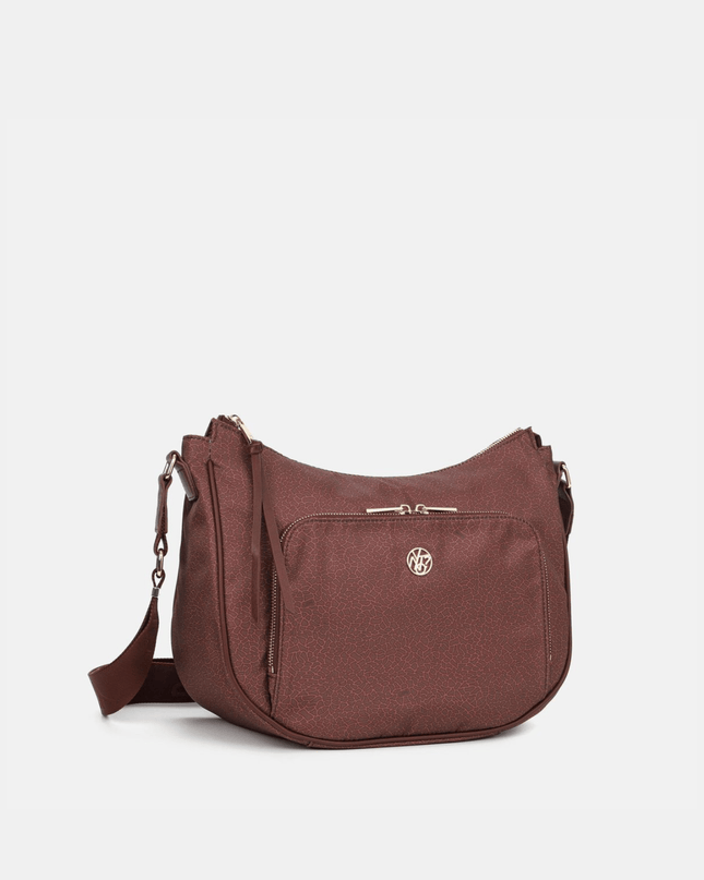 Borsa Hobo Large Donna Cloud In Tessuto Logato - Piedi Folli