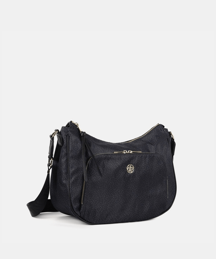 Borsa Hobo Large Donna Cloud In Tessuto Logato - Piedi Folli