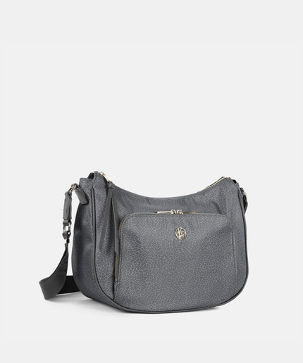 Borsa Hobo Large Donna Cloud In Tessuto Logato - Piedi Folli