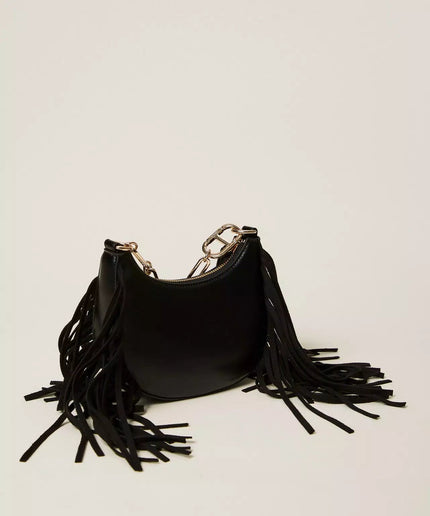 Borsa hobo mini 'Melrose' con frange - Piedi Folli